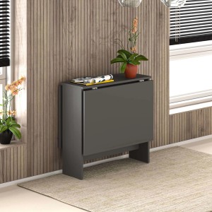 Tavolo pieghevole salvaspazio Artemio antracite 130x76x74 cm