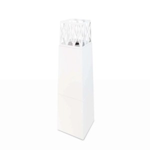 Camino a bioetanolo giardino Divina Fire Vulcano 3,5 kW 40x40x145 cm bianco