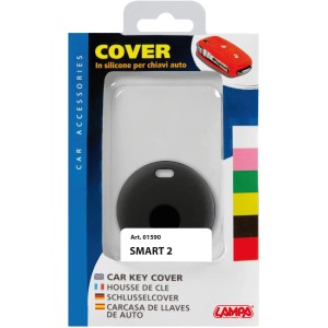 Coprichiave Smart 2 per auto, silicone, nero. Accessorio cura auto.