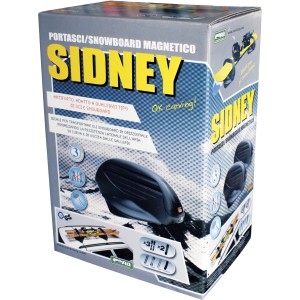 Confezione per portasci e snowboard magnetico "Sidney" per il trasporto sul tetto dell'auto.
