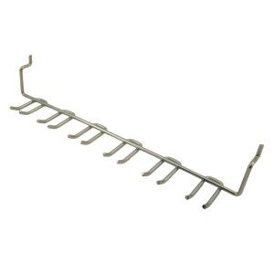 Barra porta-utensili in metallo per pannelli forati, t.b.t.