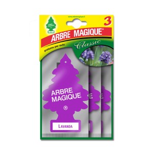 Confezione da 3 Arbre Magique profumatore auto lavanda
