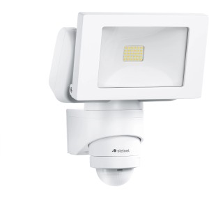 Faretto LED Steinel LS 150 S bianco con sensore di movimento per esterni.