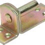 Cerniera a vite D1 zincata gialla, 102x35 mm, perno Ø 13 mm, per fissaggio di bandelle.