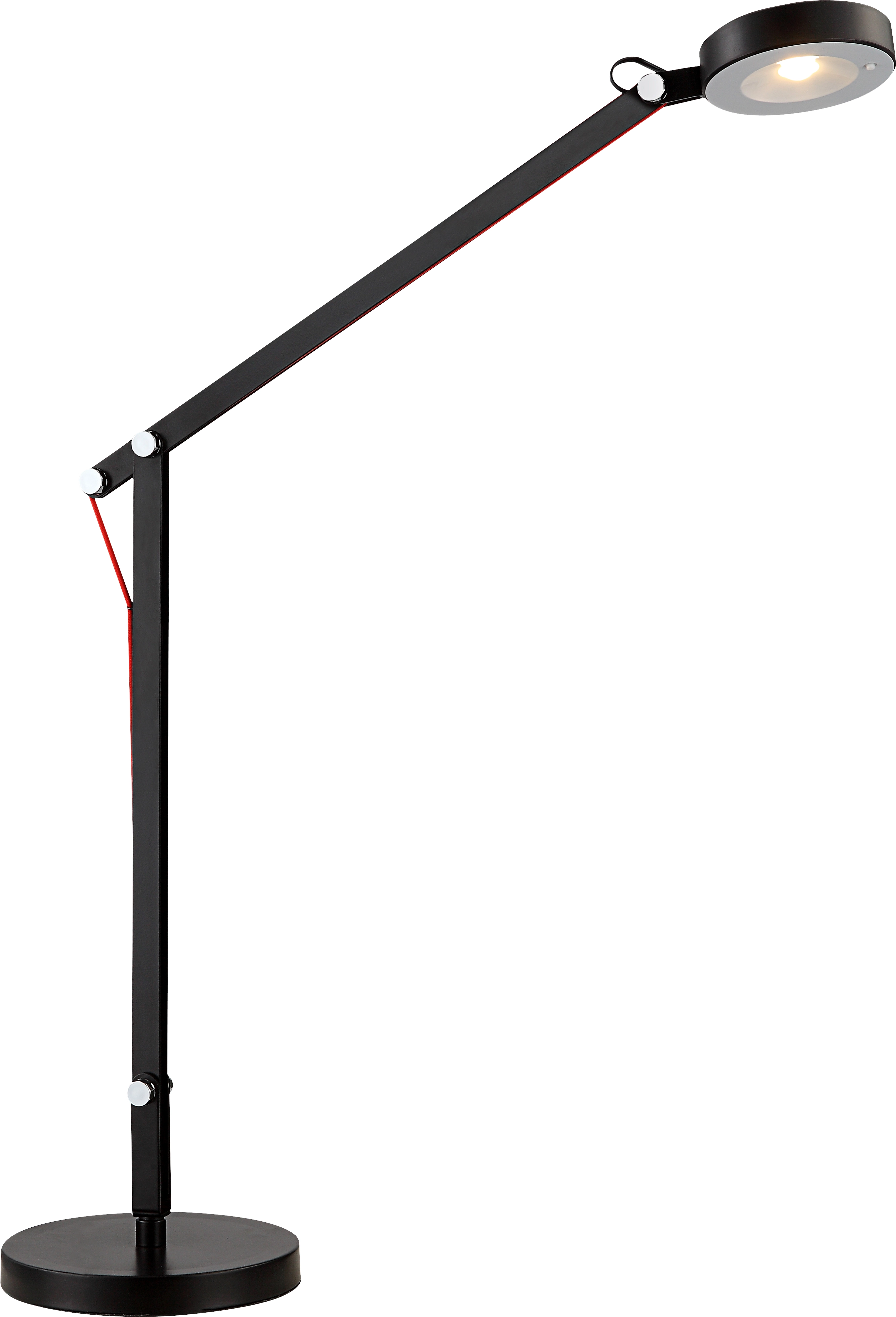 Lampada da scrivania LED Shannon metallo nero con pinza