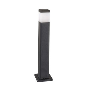 Paletto LED da esterno Intec Focus quadrato nero h 77,5 cm