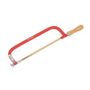 Seghetto per metalli LUX Comfort 300 mm con telaio rosso e manico in legno.