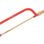 Seghetto per metalli LUX Comfort 300 mm con telaio rosso e manico in legno.