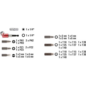 Set di 32 inserti: set di inserti per cacciavite con vari accessori per avvitare.