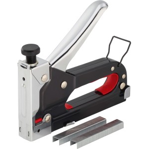 Cucitrice manuale per graffette 6-14 mm, robusto corpo in metallo, facile da usare.