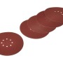 5 dischi abrasivi LUX K80 per cartongesso, per levigare l'intonaco, con velcro e fori.
