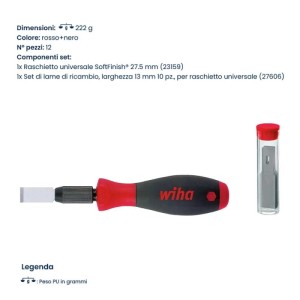 Raschietti universali SoftFinish 12 pz
