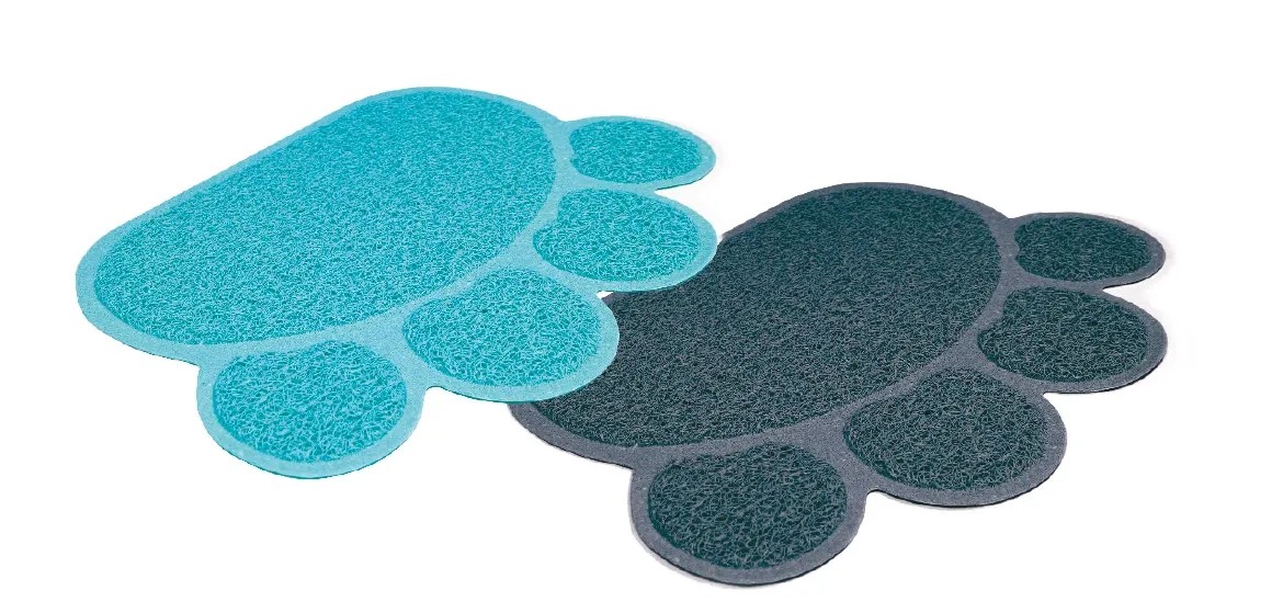 Tappetino Lettiera Per Gatti A Forma Di Zampa - Antiscivolo, Lavabile, Grigio (75x44 Cm) - Foto 13