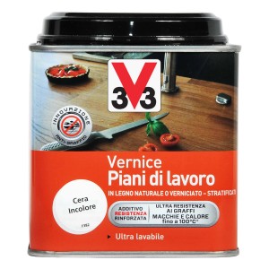 Barattolo di smalto per legno t.b.t. per piani di lavoro, incolore.