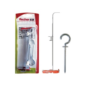 Fischer Tasselli in nylon con gancio, 2 pezzi, per fissaggio.