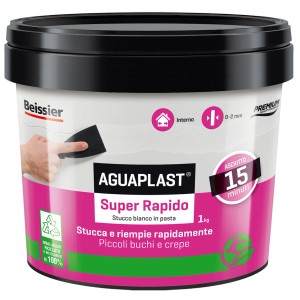 Secchio di stucco speciale AGUAPLAST Super Rapido a rapida asciugatura.