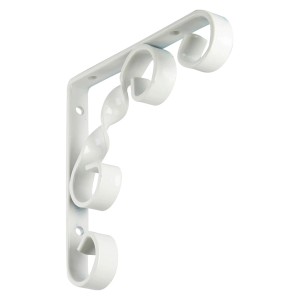 Mensola bianca OBI Uranos, 115x115mm, per ripiani e scaffali a muro.