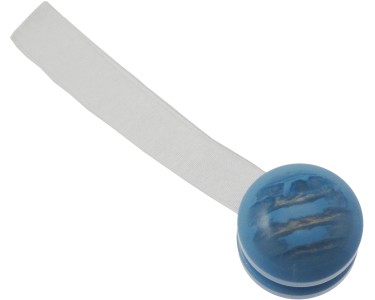 Fermatende calamita Mini Clip Striata in plastica azzurro 2 pz