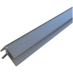 Profilo angolare grigio per pannelli decorativi.