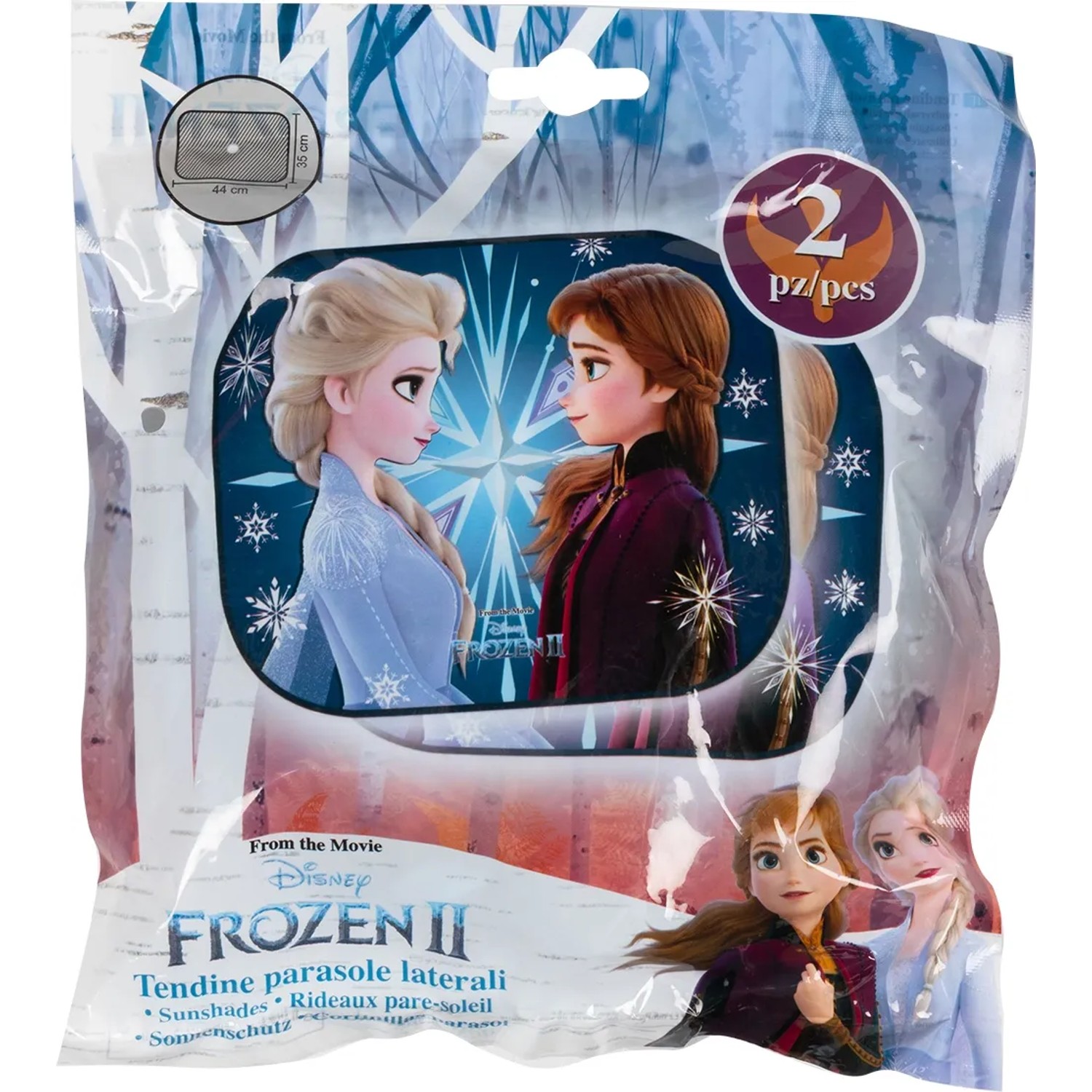 Confezione da 2 parasole per auto Frozen II per finestrini auto.