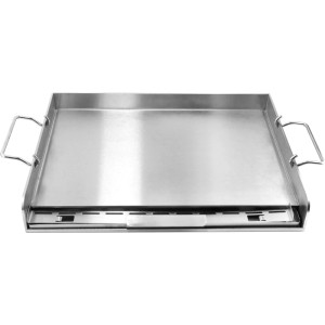 Piastra grill Jamestown Plancha in acciaio inox, look metallico lucido per griglie.