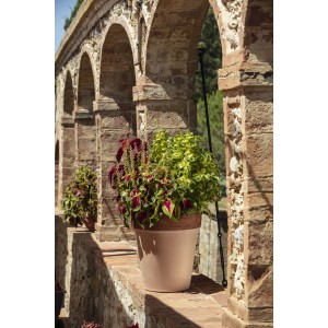 Vaso per piante in terracotta alto graffiato ø 26 cm