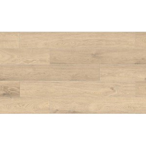 Pavimento vinilico chiaro effetto legno. Rivestimento resistente per interni.