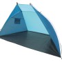 Tenda da spiaggia blu t.b.t. per campeggio e outdoor con finestra e telo.