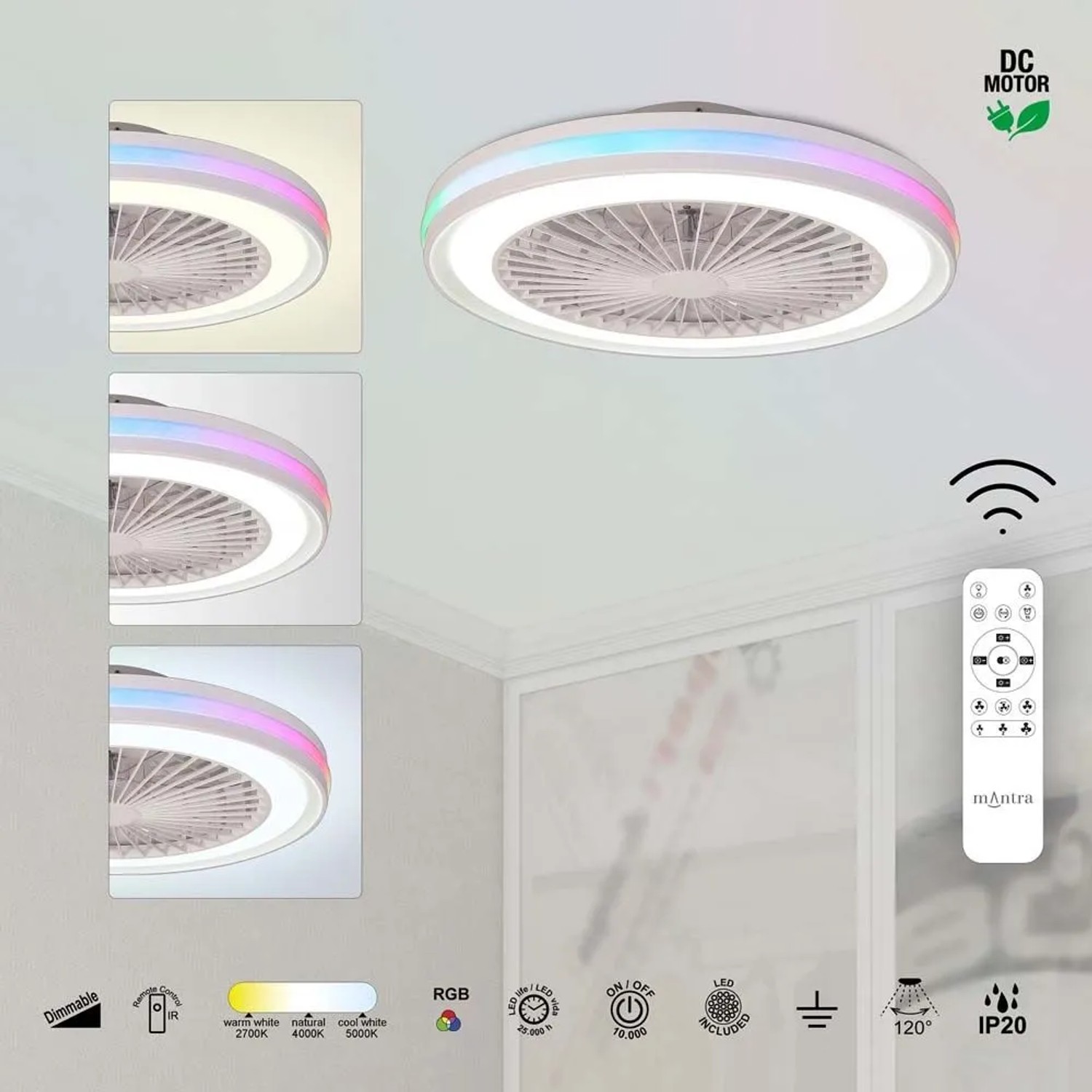 Ventilatore a soffitto Gamer LED 40W Ø 45 cm_8