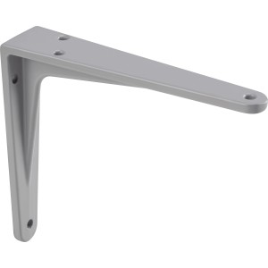 Mensola grigia OBI Hercules in alluminio per carichi pesanti, 150x125 mm, per scaffali ad alta portata.