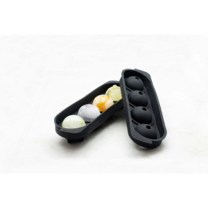 Forma per cubetti di ghiaccio nera per cubetti rotondi, utensile da cucina.