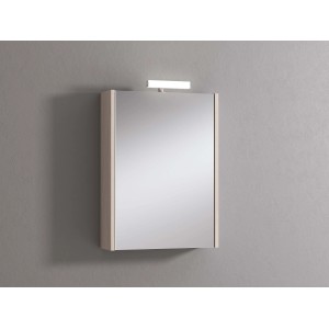 Specchiera t.b.t. con illuminazione, effetto legno.