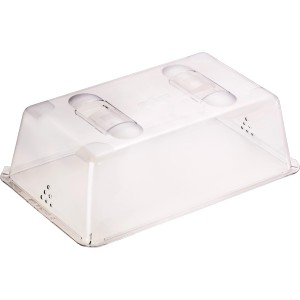 Coperchio trasparente per serra da semina universale, 38x24x6 cm, con ventilazione.