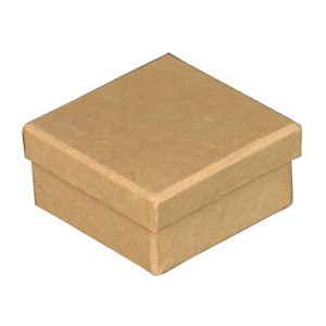 Scatola quadrata marrone per accessori per artisti.