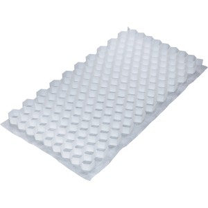 t.b.t. per Ciottoli e granulati, struttura a nido d'ape bianca su tessuto non tessuto.