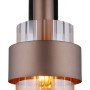 Applique moderna in bronzo e vetro cristallo per un'illuminazione elegante.