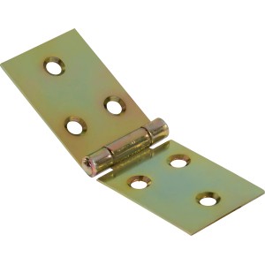 Cerniera da tavolo larga zincata gialla 80x28 mm per collegamenti flessibili.