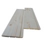 Perline in legno chiaro, pannelli maschio-femmina per rivestimenti di pareti e soffitti.