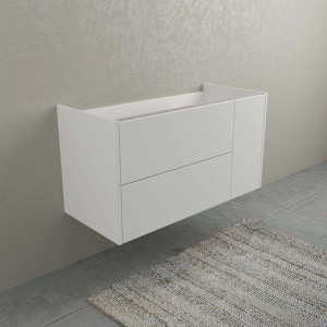 Mobile bagno sospeso t.b.t. bianco con cassetto e anta.