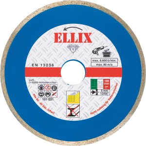 Disco diamantato per piastrelle, Ø 180 mm, blu, per smerigliatrici angolari.