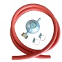 Regolatore di pressione del gas con tubo e fascette stringitubo per apparecchi a gas.