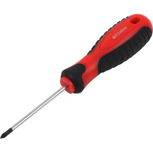 Cacciavite PZ0 x 60 mm con manico bicomponente rosso e nero.