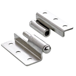 Cerniera per mobili Hettich, 50x40 mm, a gomito destra, nichelata, per ante a battente.