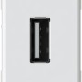 Inserto USB bianco t.b.t. per placche e comandi.