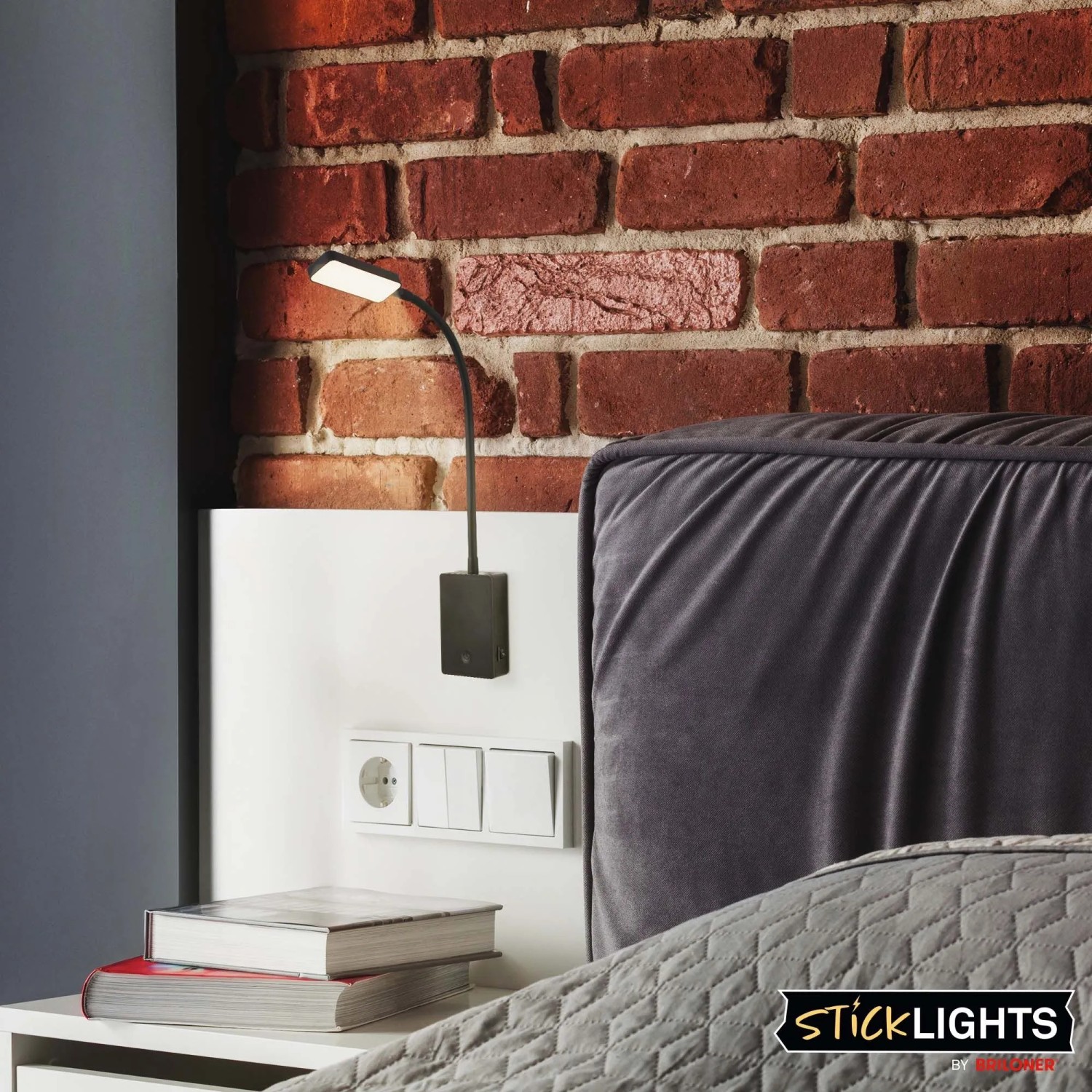 Luce da lettura a LED dimmer touch 200 lm 2W luce calda nero_6