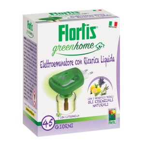 Florlis Greenhome Antizanzare: Elettroemanatore antizanzare con profumo di citronella.