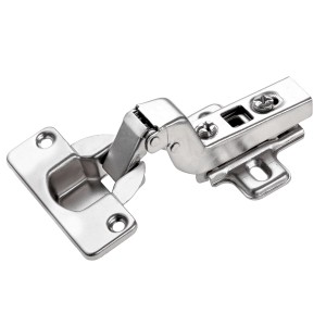 Cerniera per mobili in metallo argentato per la costruzione di mobili.