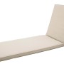 Cuscino beige per lettino da giardino, cuscino da esterno per prendere il sole in relax.