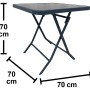 Tavolo da giardino Toconao pieghevole in acciaio 70x70xH70 cm_4