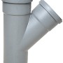 Raccordo semplice Marley HT 45° DN 40/40, tubo di scarico grigio polvere.
